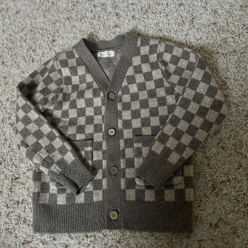 Rylee + cru checkered sweater 4/5t